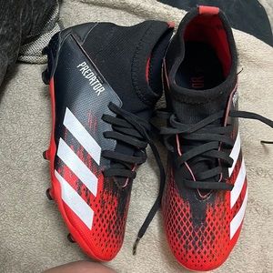 Adidas kids Predator 20.3 EF1930 Red Soccer Cleats Shoes Size 4